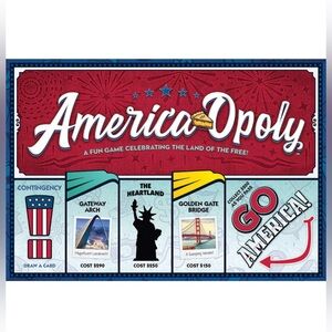 NEW America-Opoly Board Game - a Patriotic twist on Monopoly